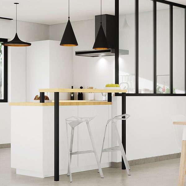 Installation Eclairages Suspension Led Cuisine A Aigues Mortes